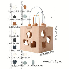 Montessori Hexahedron Toy Geometric Shape Matching
