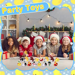Christmas Rubber Ducks Party Holiday Gift Bag Baby Shower Toy Decoration