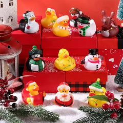 Christmas Rubber Ducks Party Holiday Gift Bag Baby Shower Toy Decoration