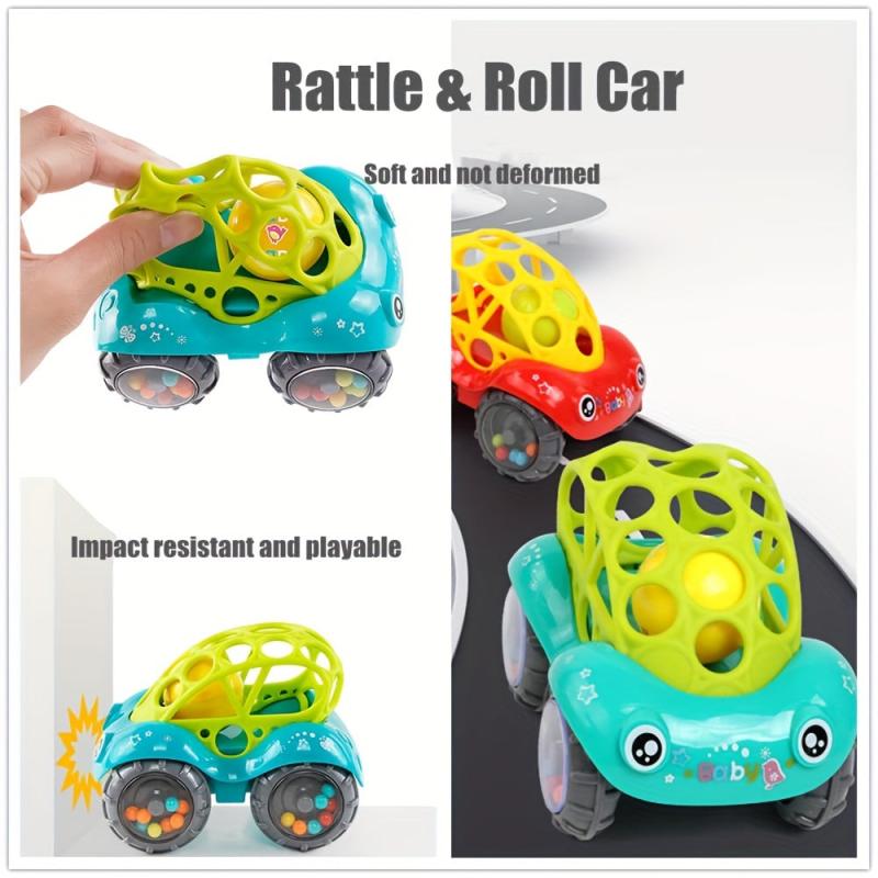 Soft Rattan Car Toys Hand Grab Ball Elastic Sound Kids Play Toy