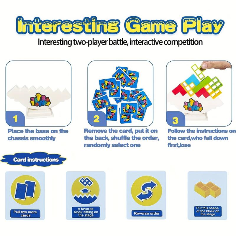 Tower Stacking Building Blocks Balance Game Tower Game Board Games Balancing