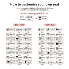 Children's Waterproof Name Stamp for School Uniforms