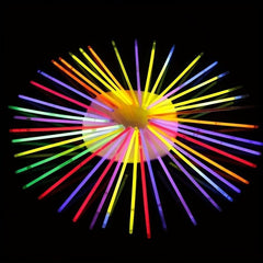 6 Pack Glow Stick Party Favors Glitter Fluorescent Luminous Sticks