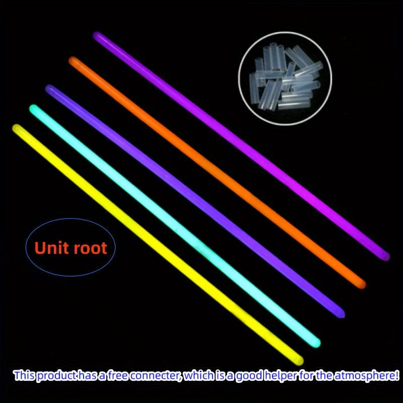 6 Pack Glow Stick Party Favors Glitter Fluorescent Luminous Sticks