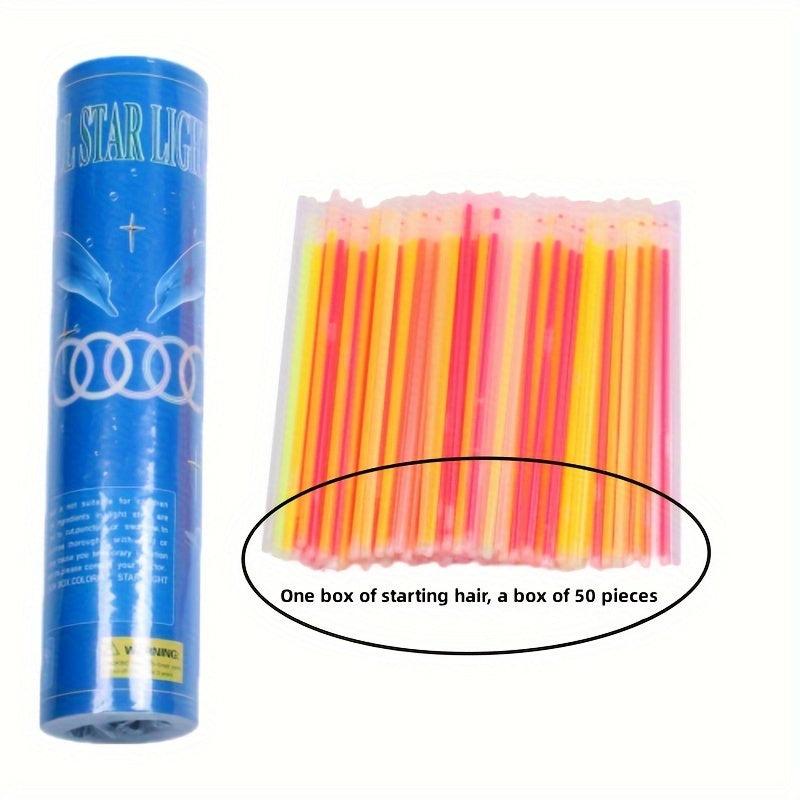 6 Pack Glow Stick Party Favors Glitter Fluorescent Luminous Sticks