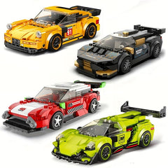Supercar Racing Car Rally Race Building Blocks For Boys