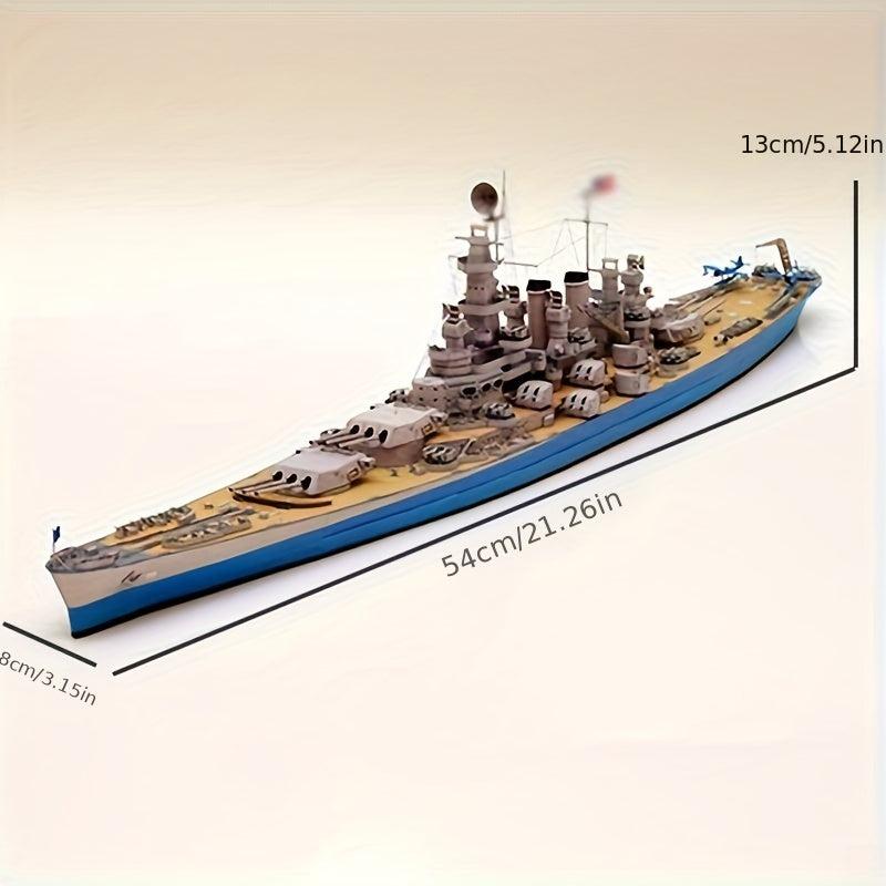 Battleship Paper Model Gift Birthday Christmas