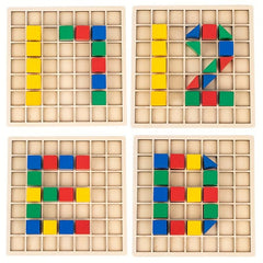 Wooden Splicing Building Blocks Puzzle Montessori Toy