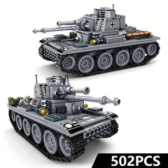 Retro Tank 38T Building Blocks T34 Armored Car Military Model Puzzle Set