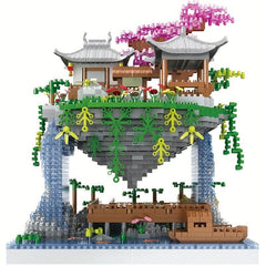 Peach Fountain Building Blocks Assembly Toys