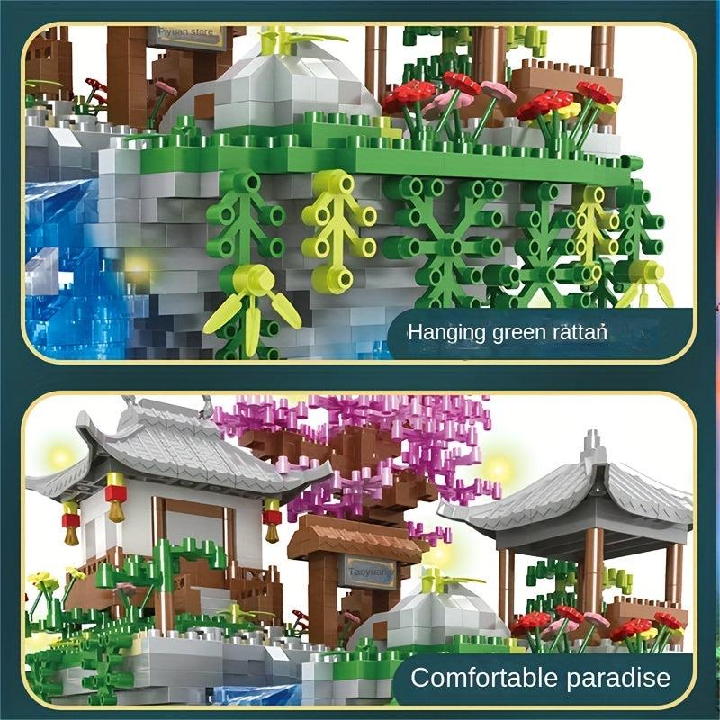 Peach Fountain Building Blocks Assembly Toys