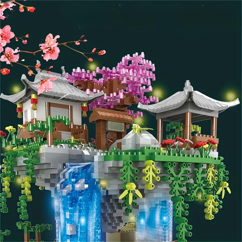 Peach Fountain Building Blocks Assembly Toys