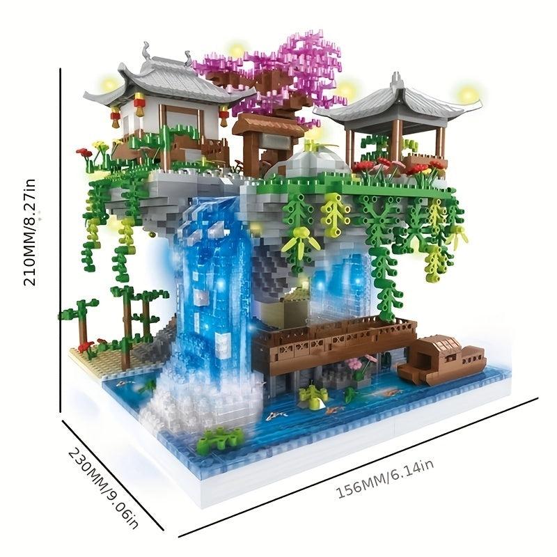 Peach Fountain Building Blocks Assembly Toys
