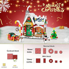 Christmas Gingerbread House Building Blocks Toys