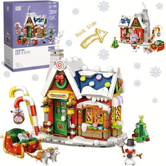 Christmas Gingerbread House Building Blocks Toys