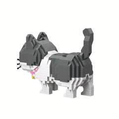 673pcs Cat Animal Building Blocks Model Fun Pet Building Blocks