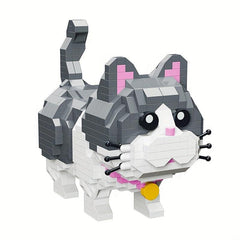 673pcs Cat Animal Building Blocks Model Fun Pet Building Blocks