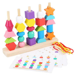 Montessori Wooden Shape Matching Puzzle Game Educational Toy