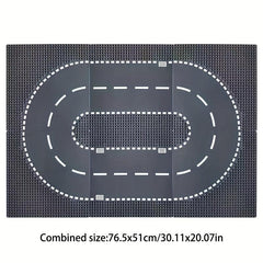 Street View Road Building Blocks Baseboard 32x32 Universal Baseboard