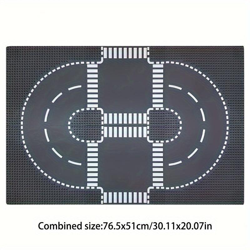 Street View Road Building Blocks Baseboard 32x32 Universal Baseboard