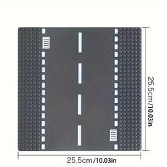 Street View Road Building Blocks Baseboard 32x32 Universal Baseboard