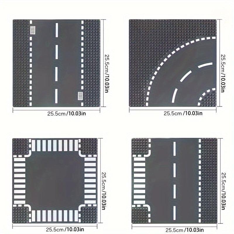 Street View Road Building Blocks Baseboard 32x32 Universal Baseboard