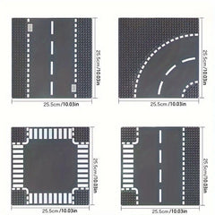 Street View Road Building Blocks Baseboard 32x32 Universal Baseboard