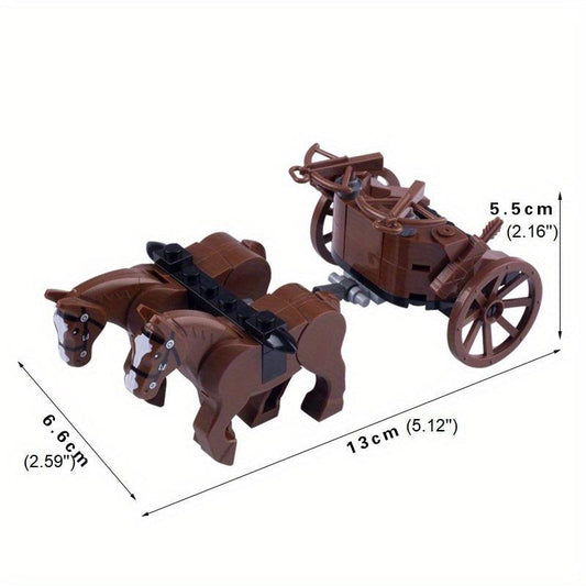 Military Building Block Puzzle Toys: Ancient Carriage Model