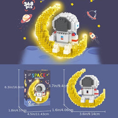 Light Up Astronaut Building Blocks Tabletop Decoration or Gift