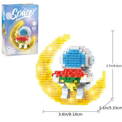 Light Up Astronaut Building Blocks Tabletop Decoration or Gift