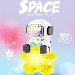 Light Up Astronaut Building Blocks Tabletop Decoration or Gift