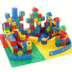 105pcs Interlocking Blocks Set with Storage Bag, Educational Toy