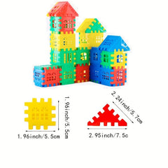 105pcs Interlocking Blocks Set with Storage Bag, Educational Toy