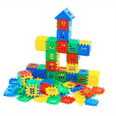 105pcs Interlocking Blocks Set with Storage Bag, Educational Toy