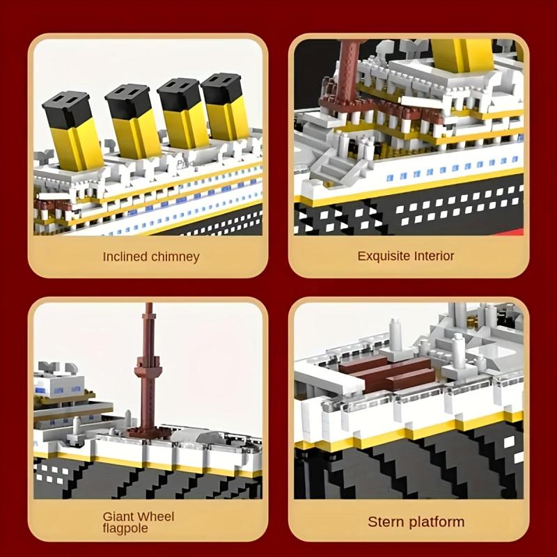 1878pcs Cruise Model Building Blocks DIY Educational Toy