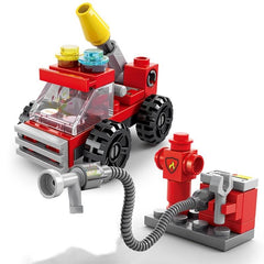 6 in 1 Fire Brigade Car Model Building Blocks Sets