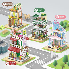 DIY Street View Dessert Shop Building Block Set