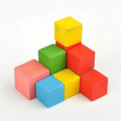 Wooden Shape Matching Building Blocks 14 Colors