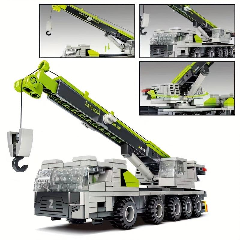 Excavator Building Blocks Forklift Toy Crane Cement Truck