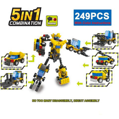 Urban Engineering Vehicle Series Model Robot Building Blocks Puzzle