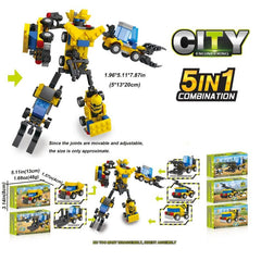 Urban Engineering Vehicle Series Model Robot Building Blocks Puzzle