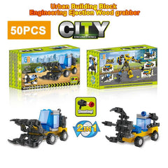 Urban Engineering Vehicle Series Model Robot Building Blocks Puzzle