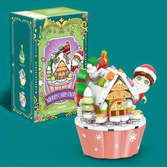 Christmas Gingerbread House Cake Decoration Building Blocks Puzzle Toys