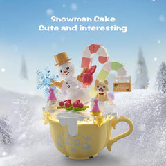 Christmas Gingerbread House Cake Decoration Building Blocks Puzzle Toys