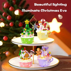 Christmas Gingerbread House Cake Decoration Building Blocks Puzzle Toys
