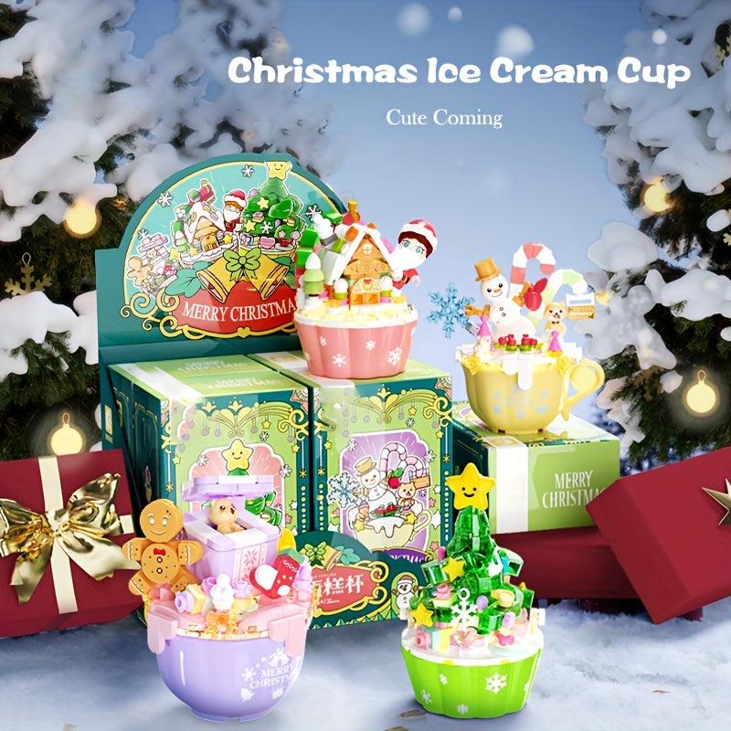 Christmas Gingerbread House Cake Decoration Building Blocks Puzzle Toys