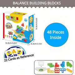 Colorful Block Balance Game for Family Parties and Travel - Safe Baby Toy