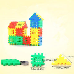 60pcs Villa Building Block Toys House Splicing Toys Montessori Toys
