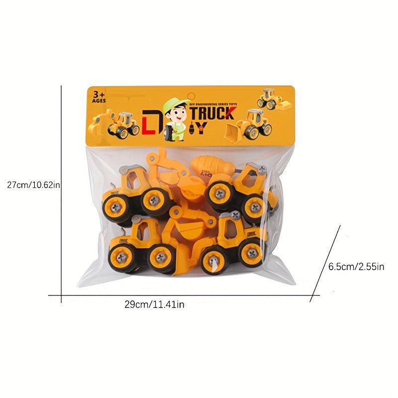 Kids Assembly Excavator Toy Set with Screwdriver