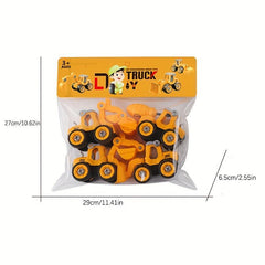 Kids Assembly Excavator Toy Set with Screwdriver